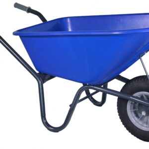 Klus-, Tuinkruiwagen Hummer - Gemonteerd geleverd - 100 liter - Gecoat - Blauw