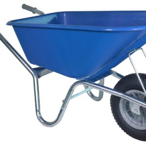 Klus-, Tuinkruiwagen Hummer - Gemonteerd geleverd - 100 liter - Verzinkt - Blauw