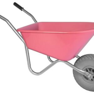Kinderkruiwagen Hummer - Gemonteerd geleverd - 35 liter - Roze met softwiel