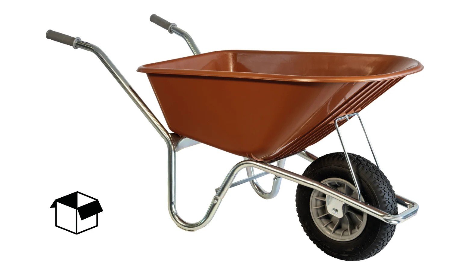 Klus-, Tuinkruiwagen Hummer - Doosverpakking - 100 liter - Verzinkt - Terrarood - Afbeelding 2